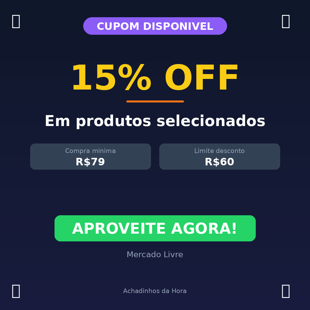 Em produtos selecionados